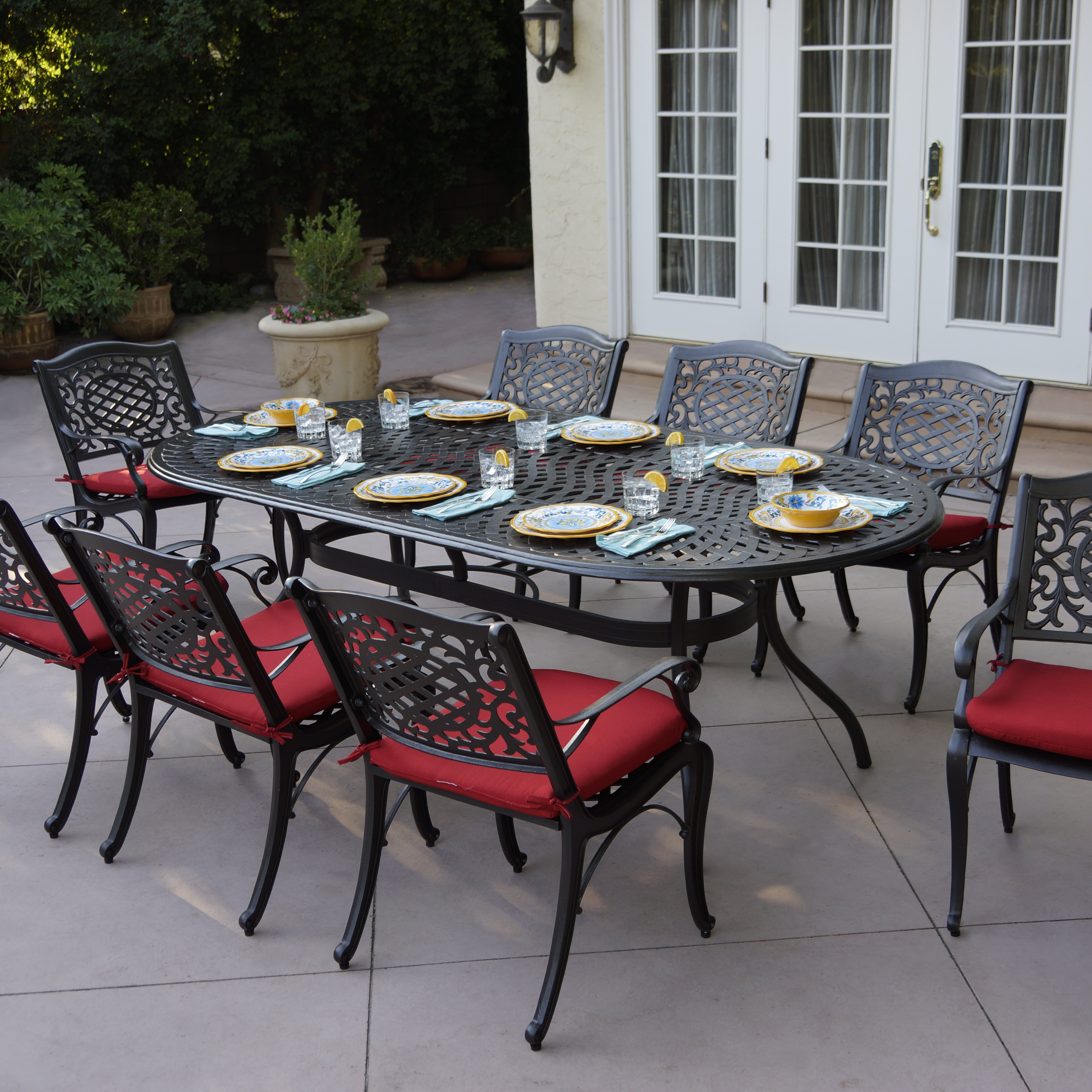 Astoria Grand Leby 9 Piece Dining Set With Cushions Reviews Leby 9 Piece Dining Set