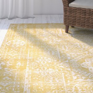 Delgado Yellow Area Rug