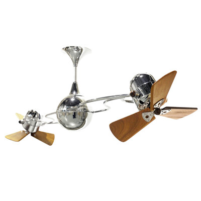 53 Bagwell 3 Blade Ceiling Fan Orren Ellis Finish Chrome