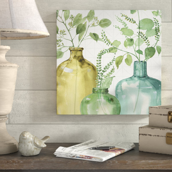 Gracie Oaks Mixed Greens Lv Acrylic Painting Print On Wrapped