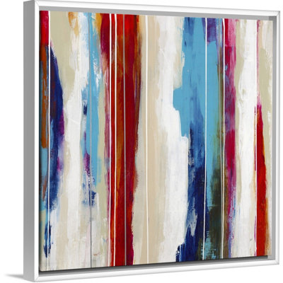 'Ground Level' Painting on Canvas Orren Ellis Format: White Floater Frame, Size: 17.7