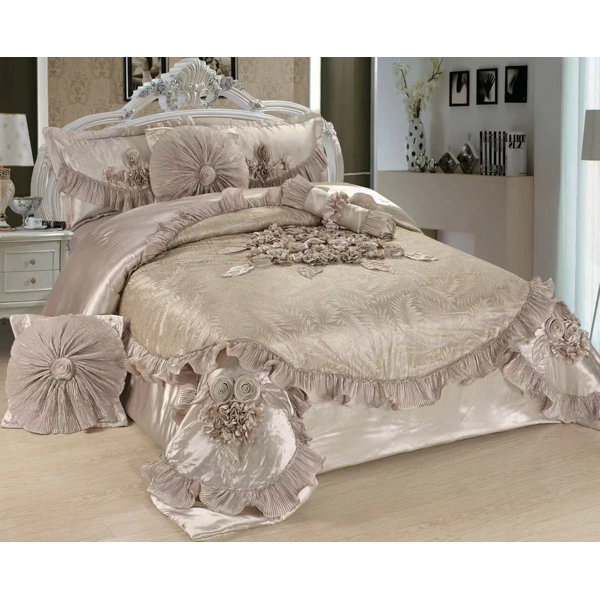 Astoria Grand Ferndale Sweet Victorian 6 Piece Satin Comforter Set Reviews Wayfair