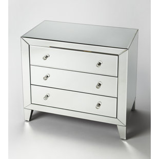 Mirrored Bedroom Furniture Wayfair Emily Mirrored 3 Drawer Chest