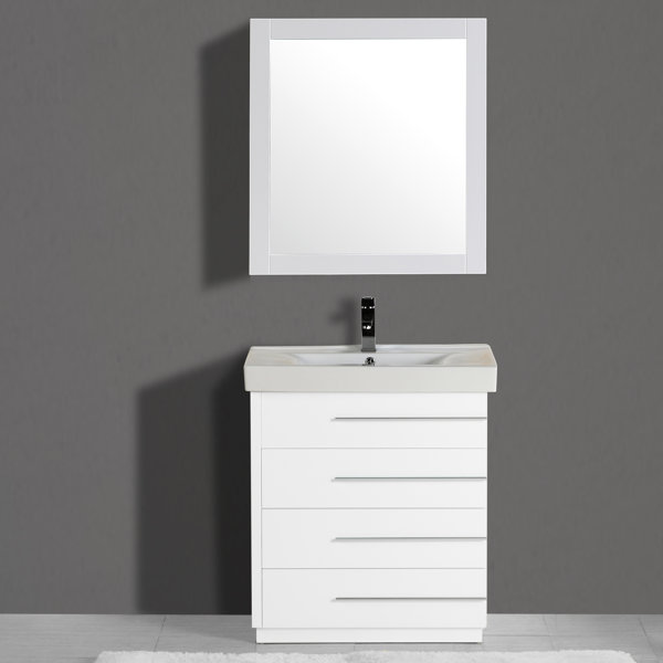 Carlo 30 Single Vanity Set with Mirror by Adornus
