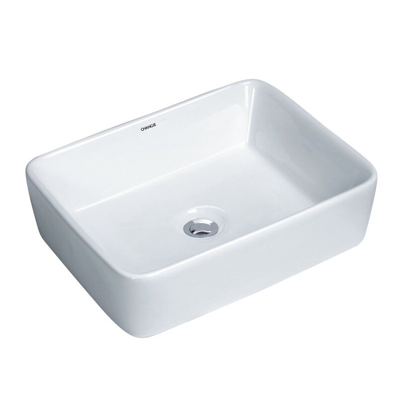 Watqen Ceramic Rectangular Drop In Bathroom Sink Wayfair