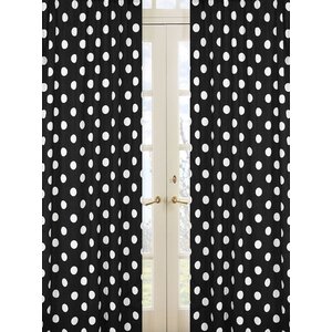 Hot Dot Polka dots Semi-Sheer Rod pocket Curtain Panels (Set of 2)