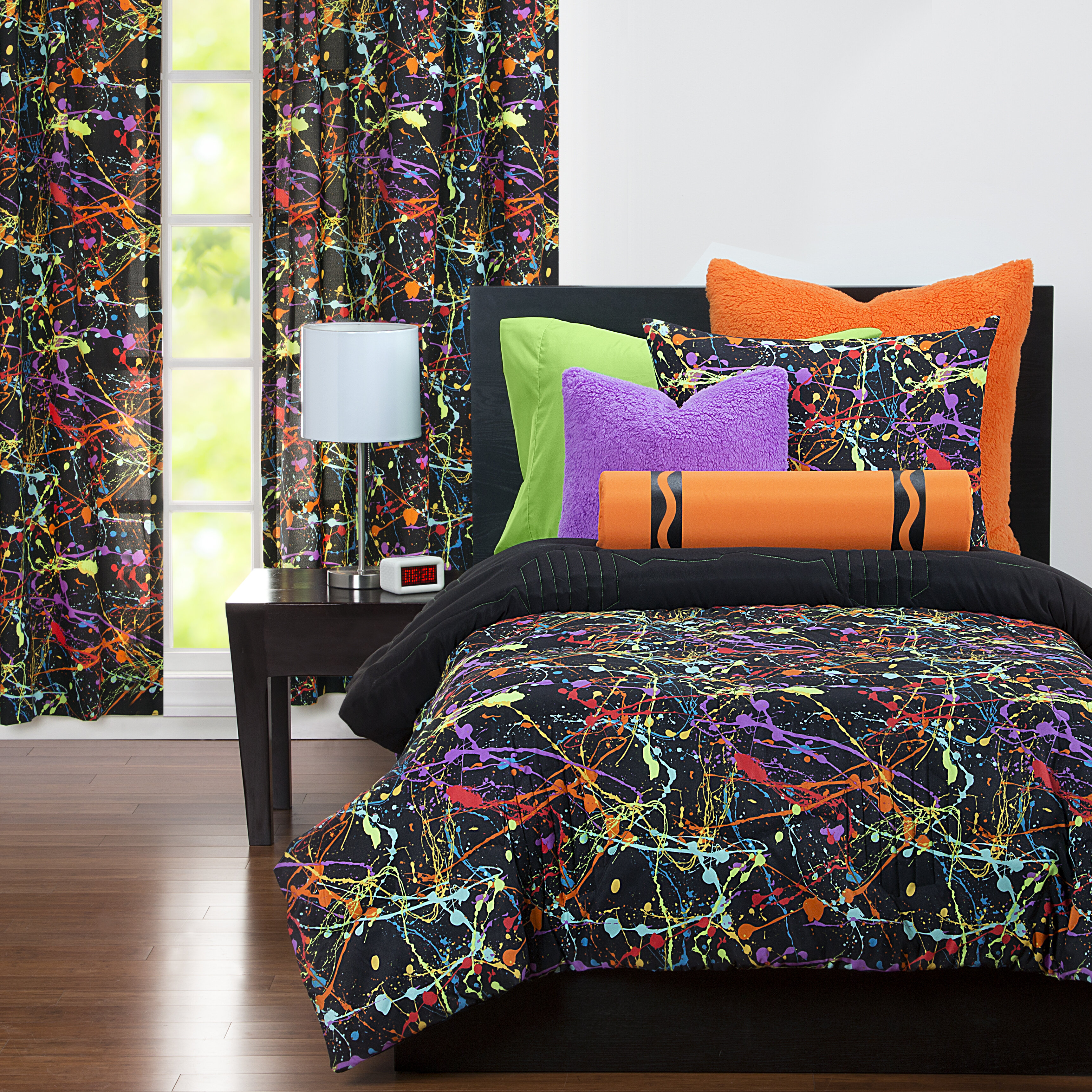 Crayola Neon Splat Reversible Comforter Set Reviews Wayfair