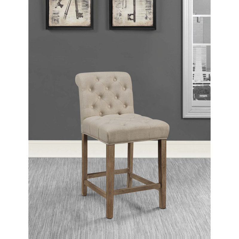 Gracie Oaks Stoker Tufted Upholstered Counter Stools Driftwood And Beige Set Of 2 Wayfair Looking for interesting furniture which would complement the kitchen bar? stoker tufted upholstered counter stools driftwood and beige set of 2