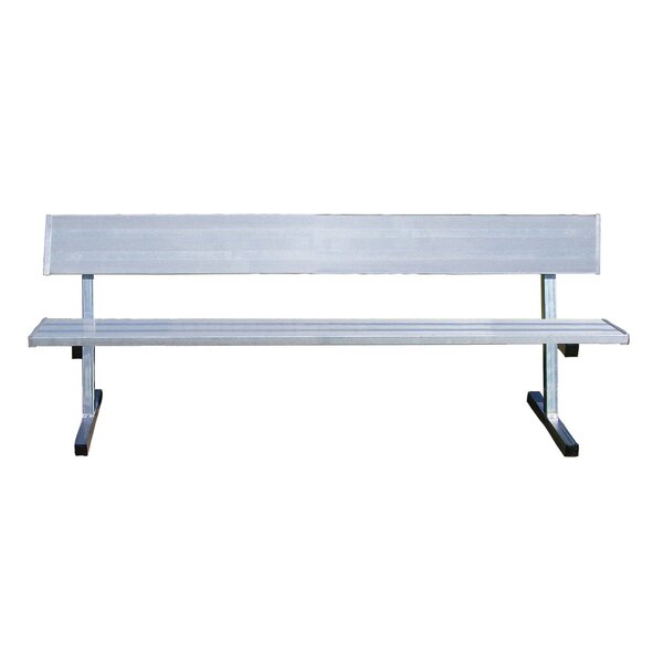 7.5′ Permanent Aluminum Players Bench by Jaypro Sports
