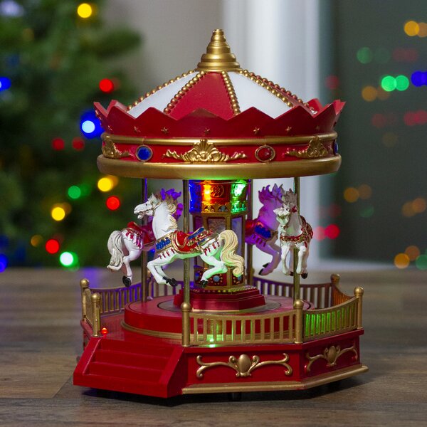 The Holiday Aisle Rotating Carousel Decorative Accent | Wayfair