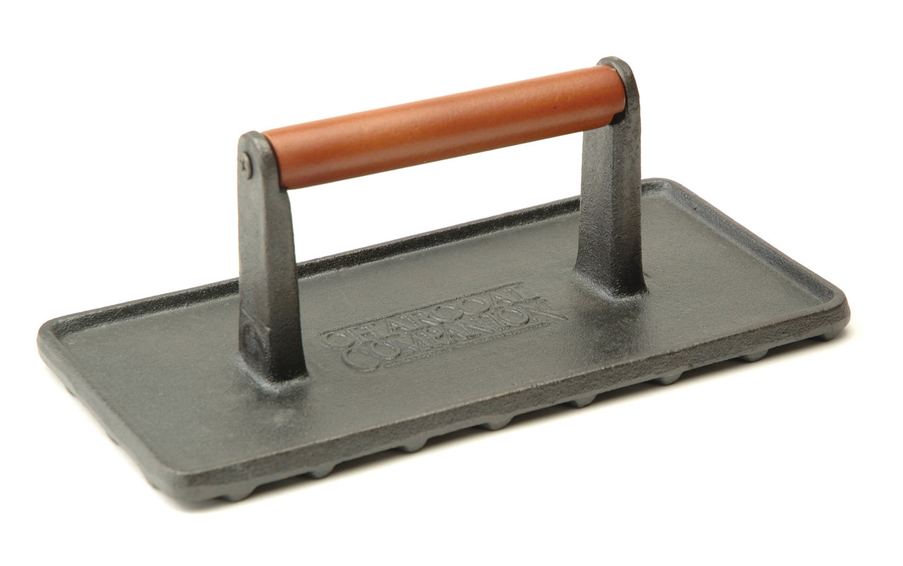 Charcoal Companion Cast Iron Rectangular Grill Press & Reviews Wayfair