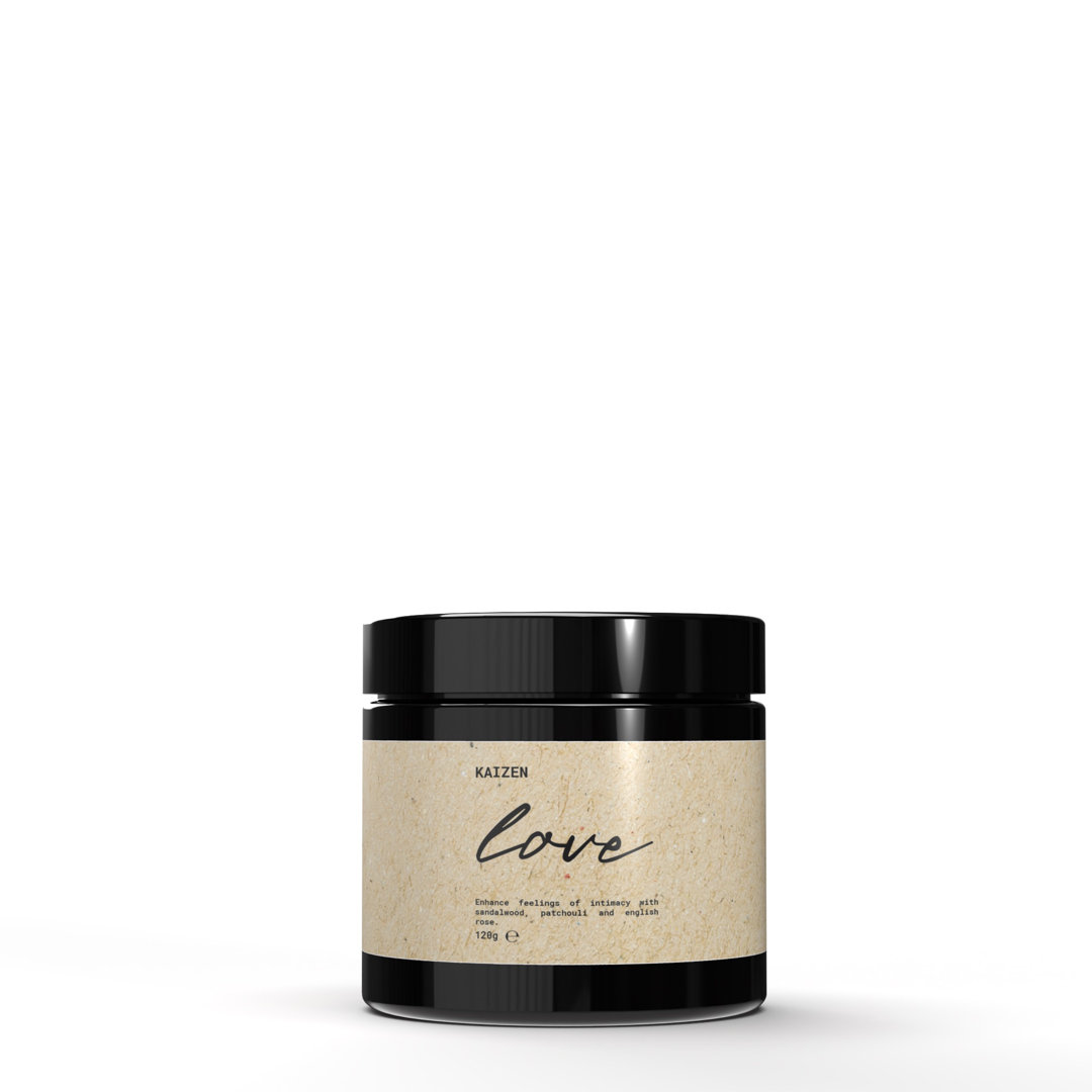 Love Sandalwood, Patchouli and English Rose Scented Jar Candle