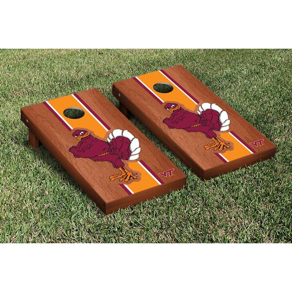 NCAA Rosewood Stained Stripe Version 2 Cornhole Game Set by Victory Tailgate