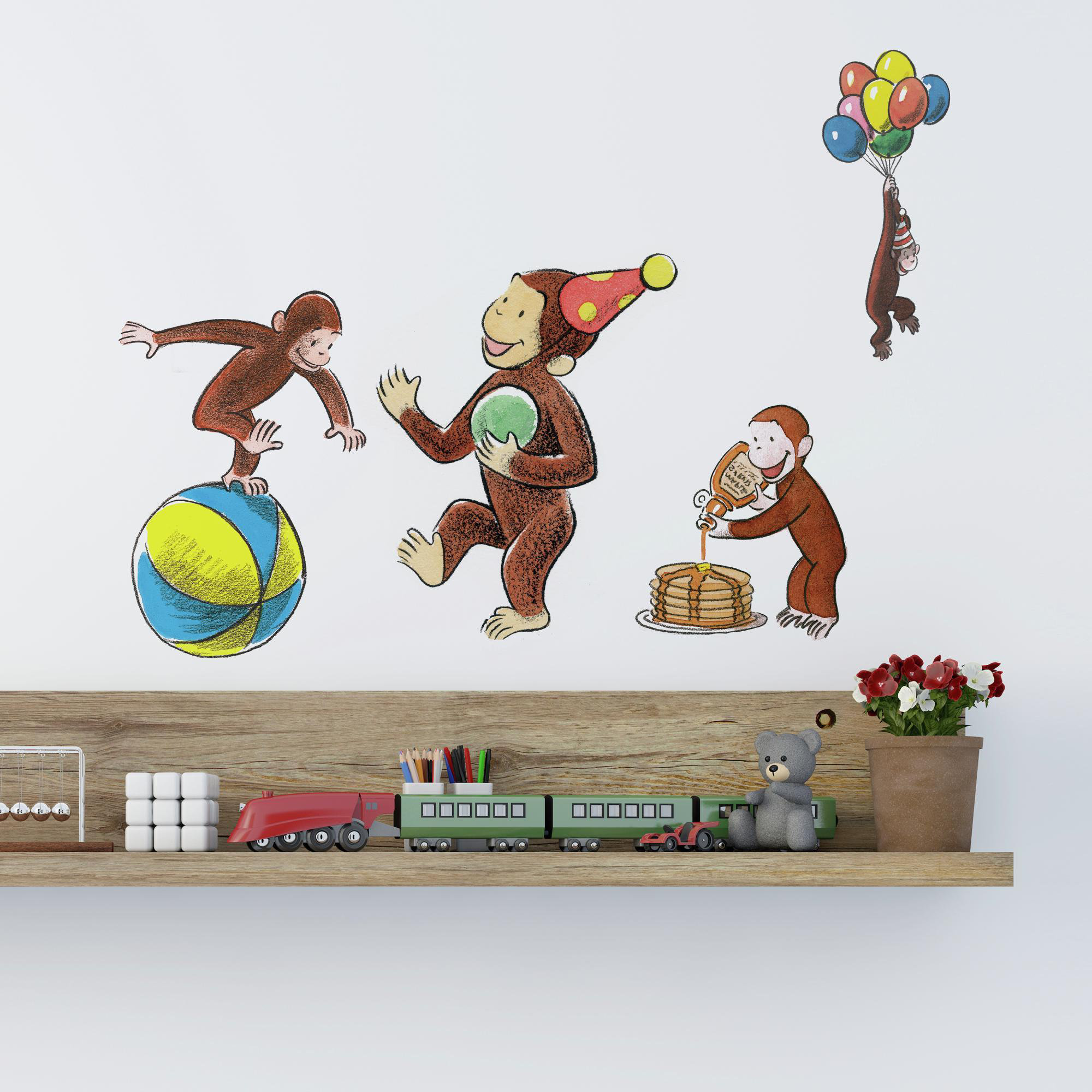 Room Mates Curious George Storybook Wall Decal Wayfair