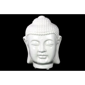 Ceramic Buddha Head Gloss White