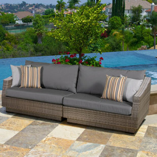 Indoor Sunbrella Fabric Sofa | Wayfair Indoor Sunbrella Fabric Sofa | Wayfair
