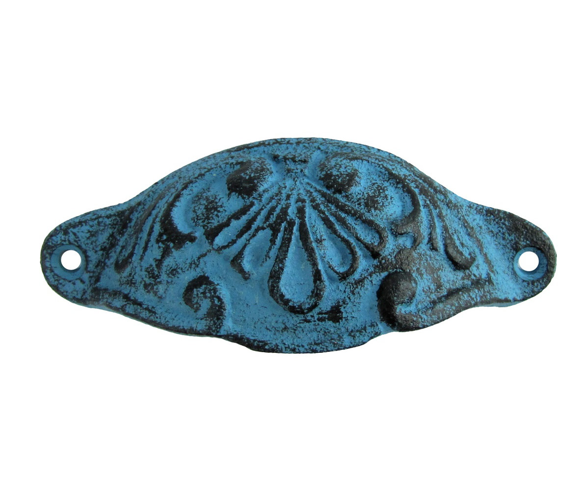 100 CAST IRON FANCY CUP PULLS DRAWER CABINET BIN HANDLES RUSTIC VINTAGE DRESSER