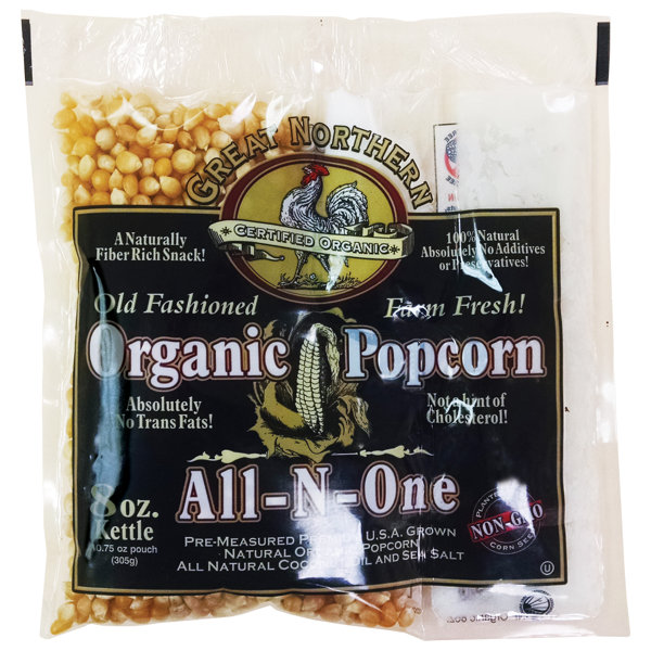 Great Northern Popcorn 8 oz. Organic Old Fashioned Popcorn ...