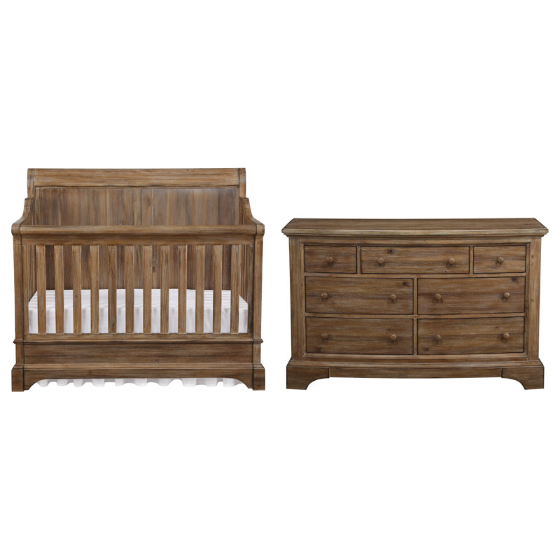 Bertini Pembrooke 5 In 1 Convertible 2 Piece Nursery Furniture Set Reviews Wayfair