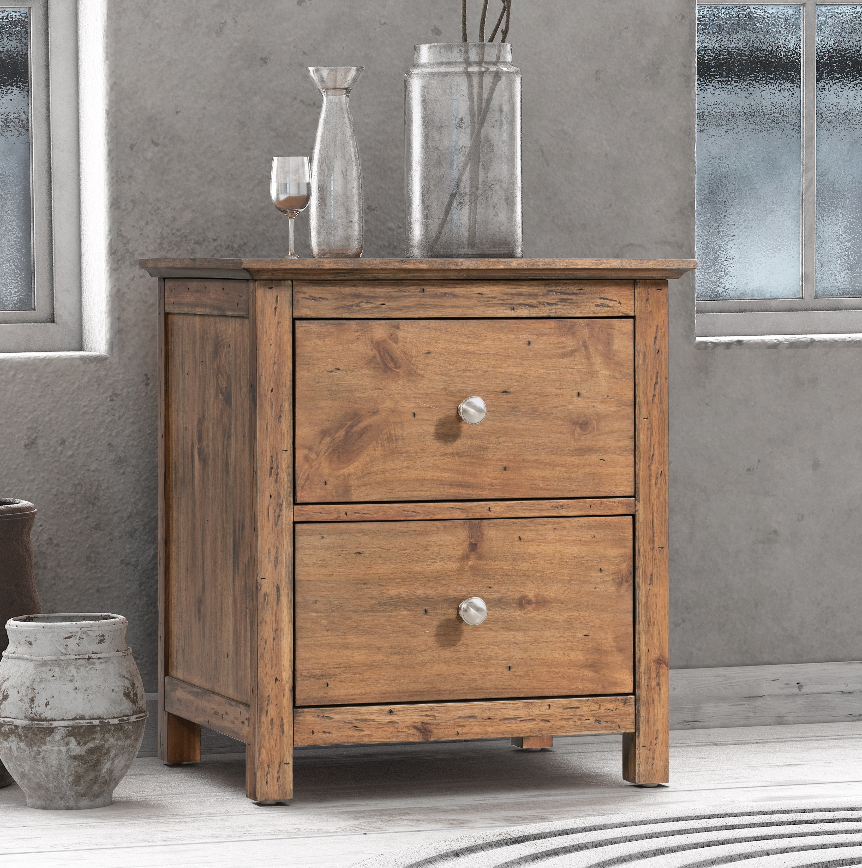 Loon Peak Bonview 2 Drawer Nightstand Wayfair