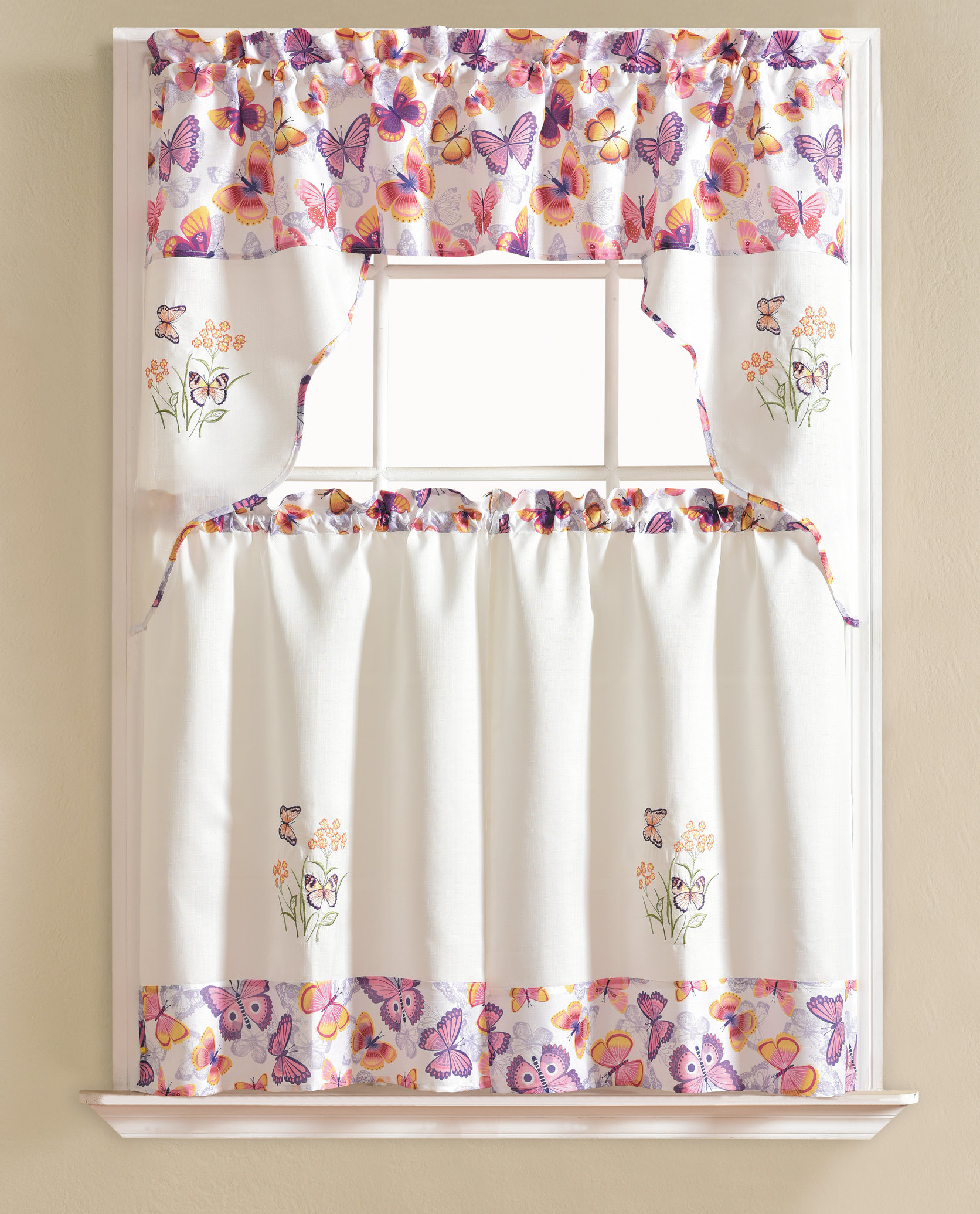 August Grove Gironde Erfly 60 Cafe Curtain Wayfair
