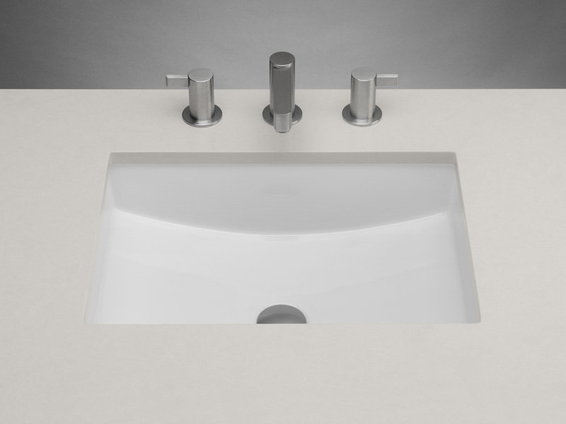 Ronbow Plane Ceramic Rectangular Undermount Bathroom Sink With Plane Ceramic Rectangular Undermount Bathroom Sink With Overflow