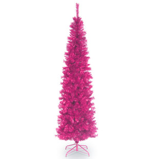 Pink Christmas Trees You Ll Love Wayfair Pink Fir Artificial Christmas Tree With Metal Stand