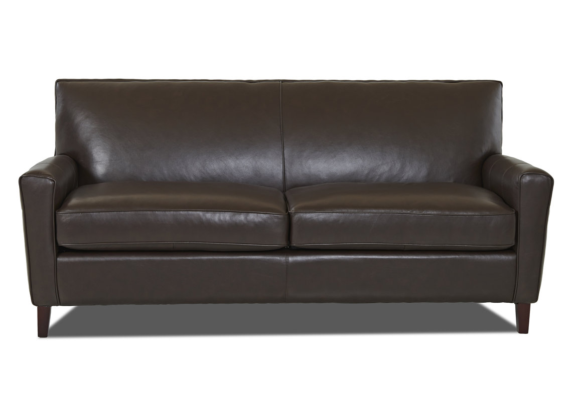 Wayfair Custom Upholstery™ Grayson Leather Sofa & Reviews Wayfair