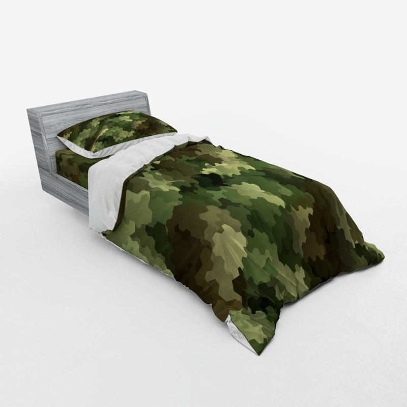 East Urban Home Camo Frosted Glass Effect Hexagonal Being