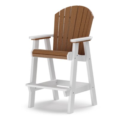 Siniard Plastic Adirondack Chair Breakwater Bay Color: Antique Mahogany/Bright White