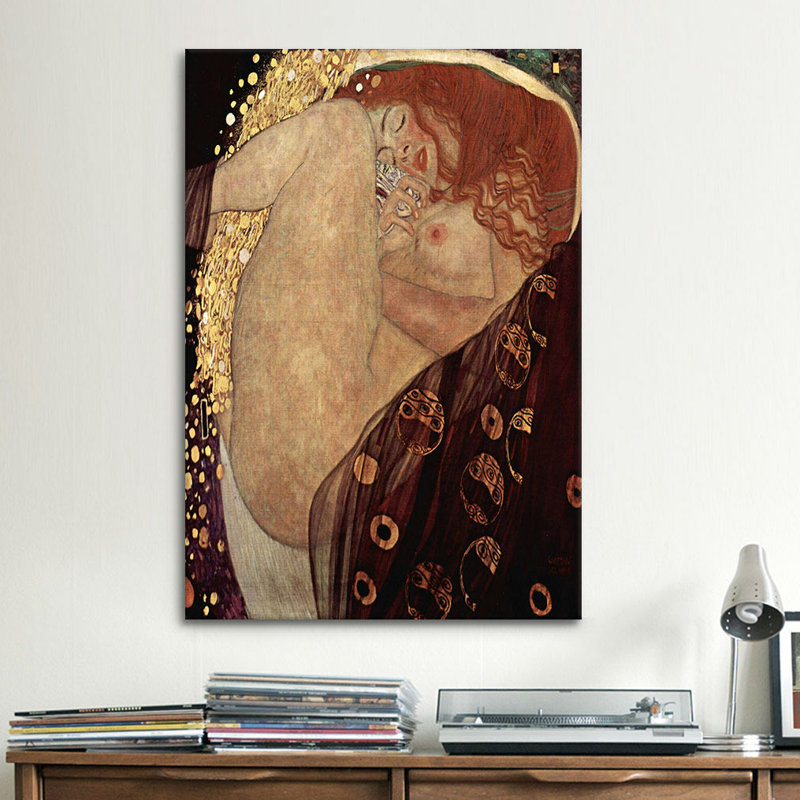 Vault W Artwork Danae By Gustav Klimt Painting Print On Canvas