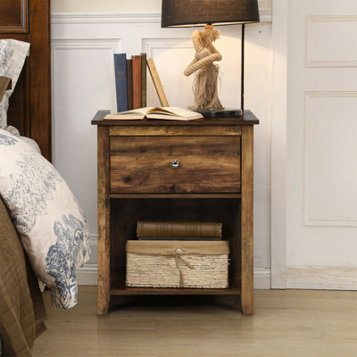 Hartz 1 Drawer Nightstand Loon Peak