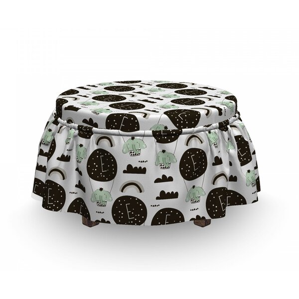 Elephants In Balloons Ottoman Slipcover (Set Of 2) By East Urban Home