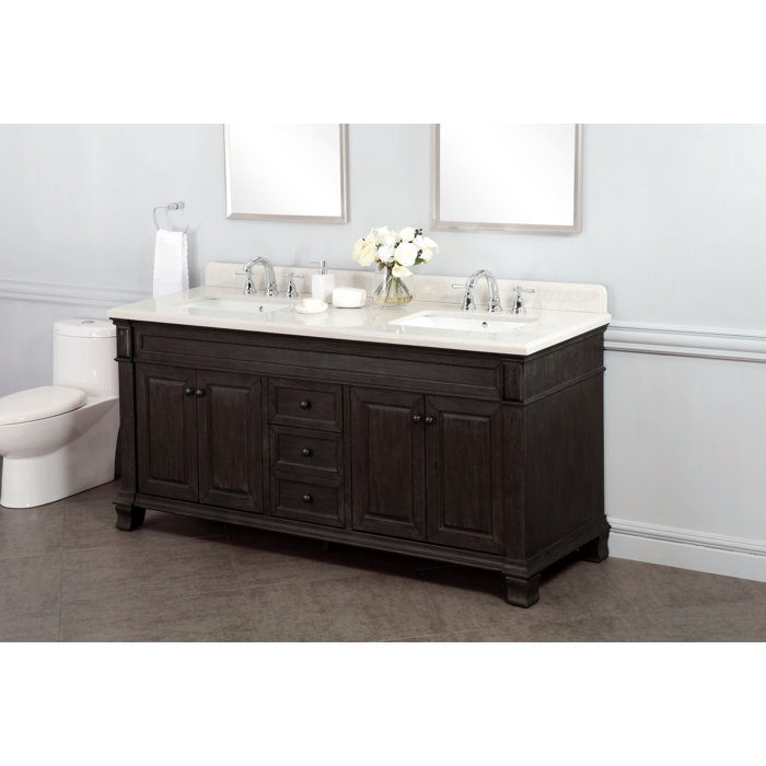 Gracie Oaks Lelon 72 Double Bathroom Vanity Set Reviews Lelon 72 Double Bathroom Vanity Set