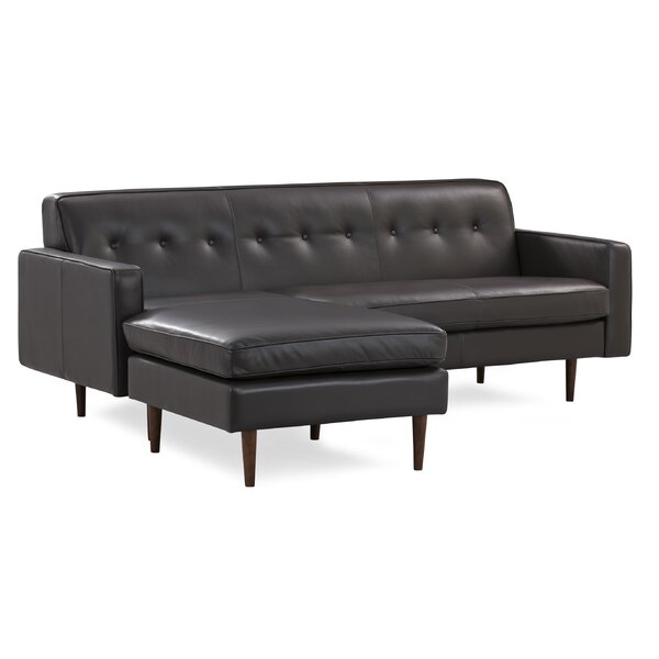 Mickey Mid-Century Modern Leather Sectional By Corrigan Studio