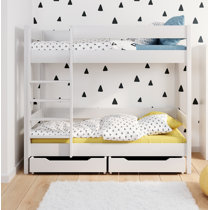 bunk bed with mattress set