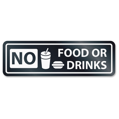 No Food or Drinks Window Sign US Stamp  Sign