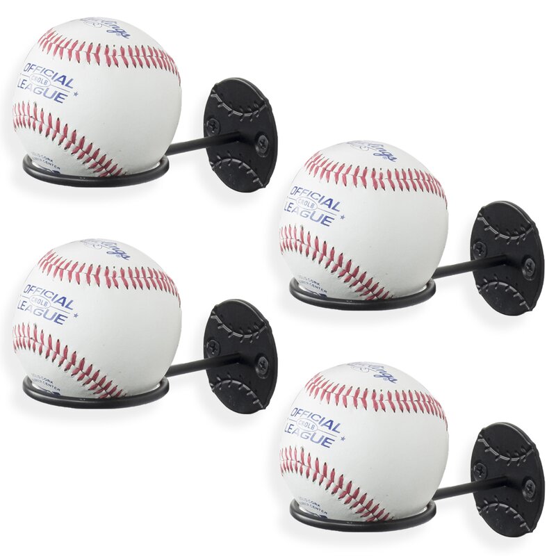 White Baseball/Softball Durable Steel Bat Rack Holder for 8 Bats
