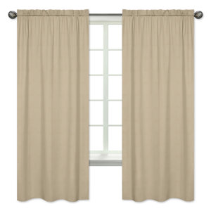 Soho Solid Semi-Opaque Rod Pocket Curtain Panels (Set of 2)