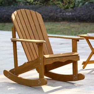 Chartier Solid Wood Rocking Adirondack Chair
