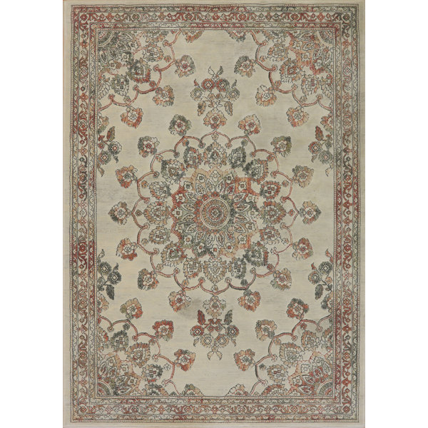 Hooper Beige/Bronze Area Rug by World Menagerie