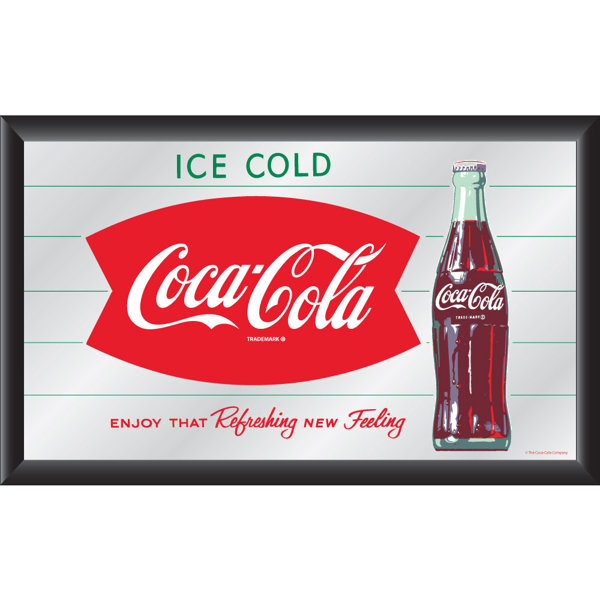 Coca Cola Refreshing New Feeling Framed Vintage Advertisement by Trademark Global