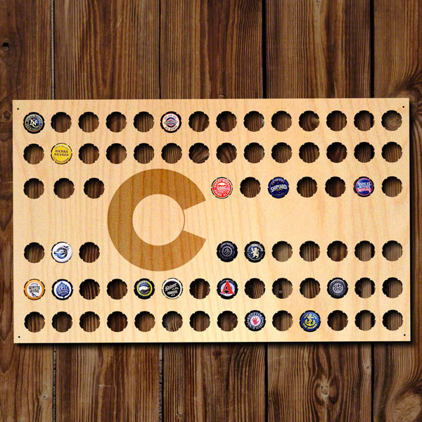 Home Wet Bar Colorado Flag Beer Cap Map Wall Decor Wayfair