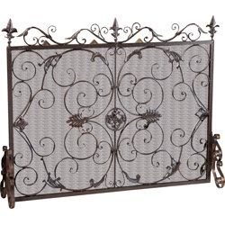 Iron Fireplace Screens home loft concepts laurentia panel iron fireplace screen & reviews Iron Fireplace Screens home loft concepts laurentia panel iron fireplace screen & reviews