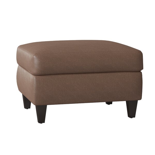 Jesper Leather Ottoman By Wayfair Custom Upholstery™
