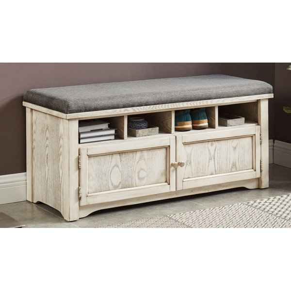 Rentschler Wood Storage Bench By Gracie Oaks Cheap