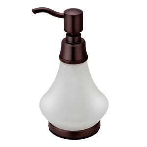 Countertop Essentials Frosted Glass Soap Dispenser