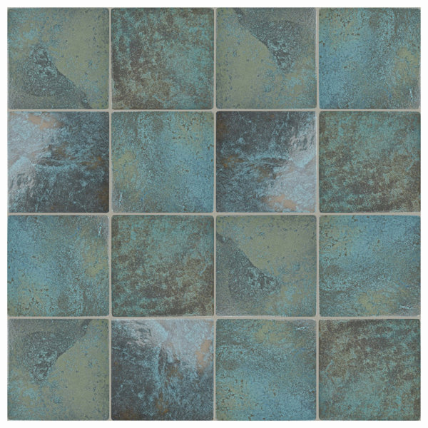Luis 6 x 6 Porcelain Field Tile in Green River by EliteTile