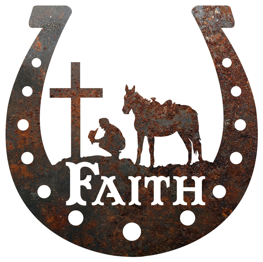 Recherche Metal Horseshoe Faith Sign Wall Decor Wayfair