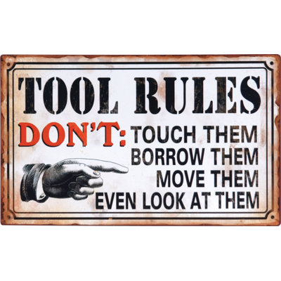 Tool Rules Textual Art Plaque Wilco Home Tool Rules Textual Art Plaque Wilco Home